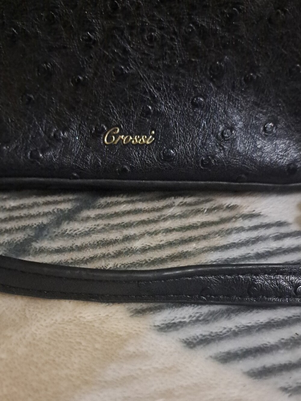 Black Bow Accent Crossbody Bag with Gold Chain - Picture 5 of 6